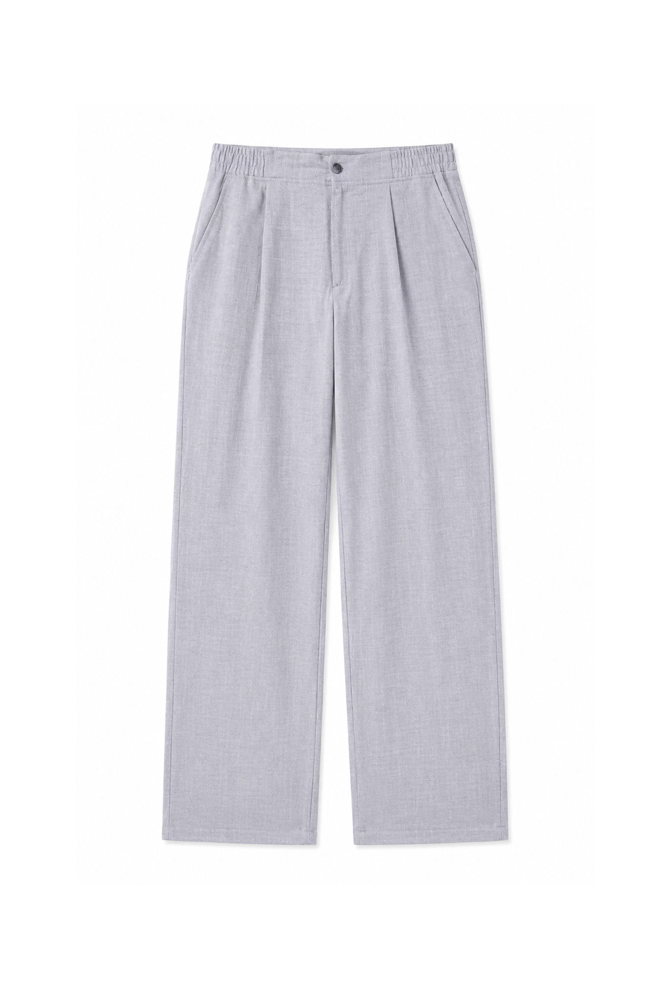 Pileli Baggy Fit Kalıp Pamuklu Keten Çizgili Pantolon