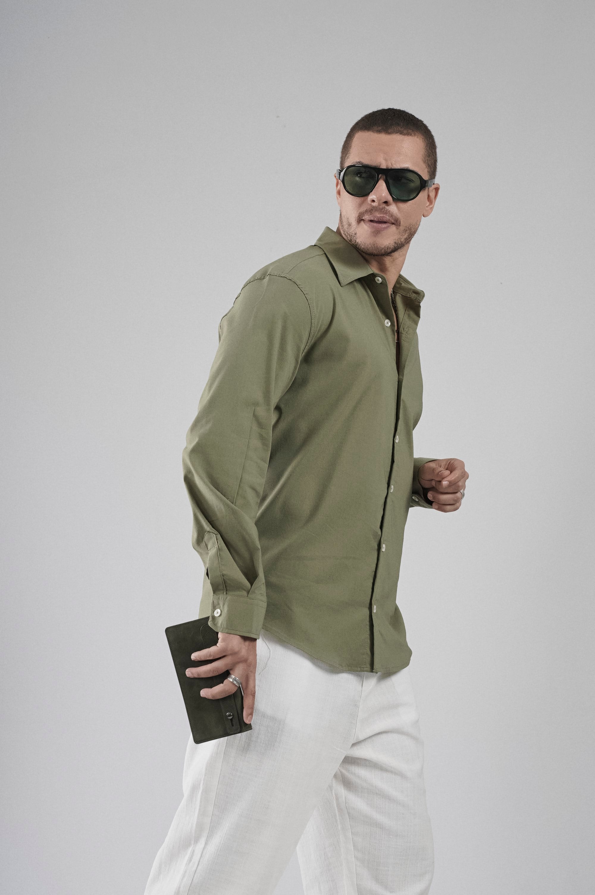 Regular Fit Kalıp Esnek %100 Pamuklu Erkek Düz Gömlek