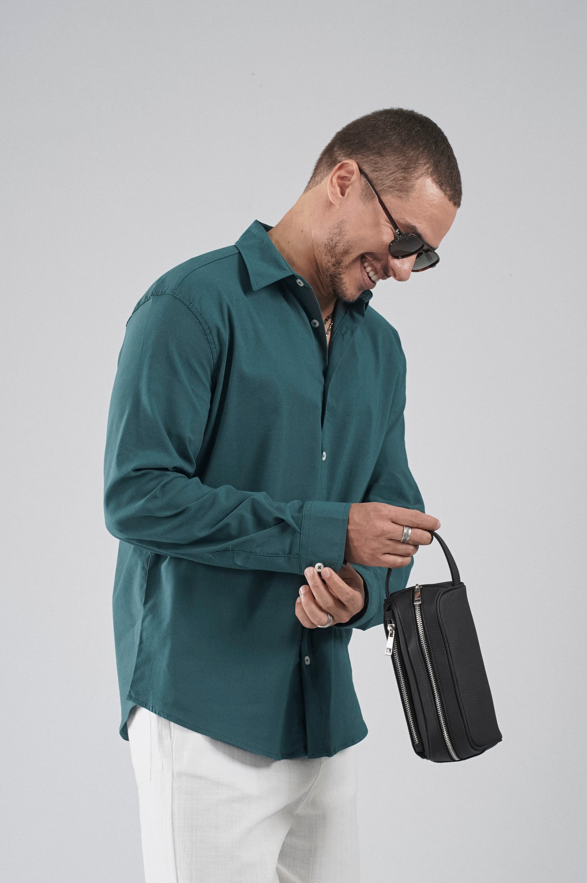 Regular Fit Kalıp Esnek %100 Pamuklu Erkek Düz Gömlek