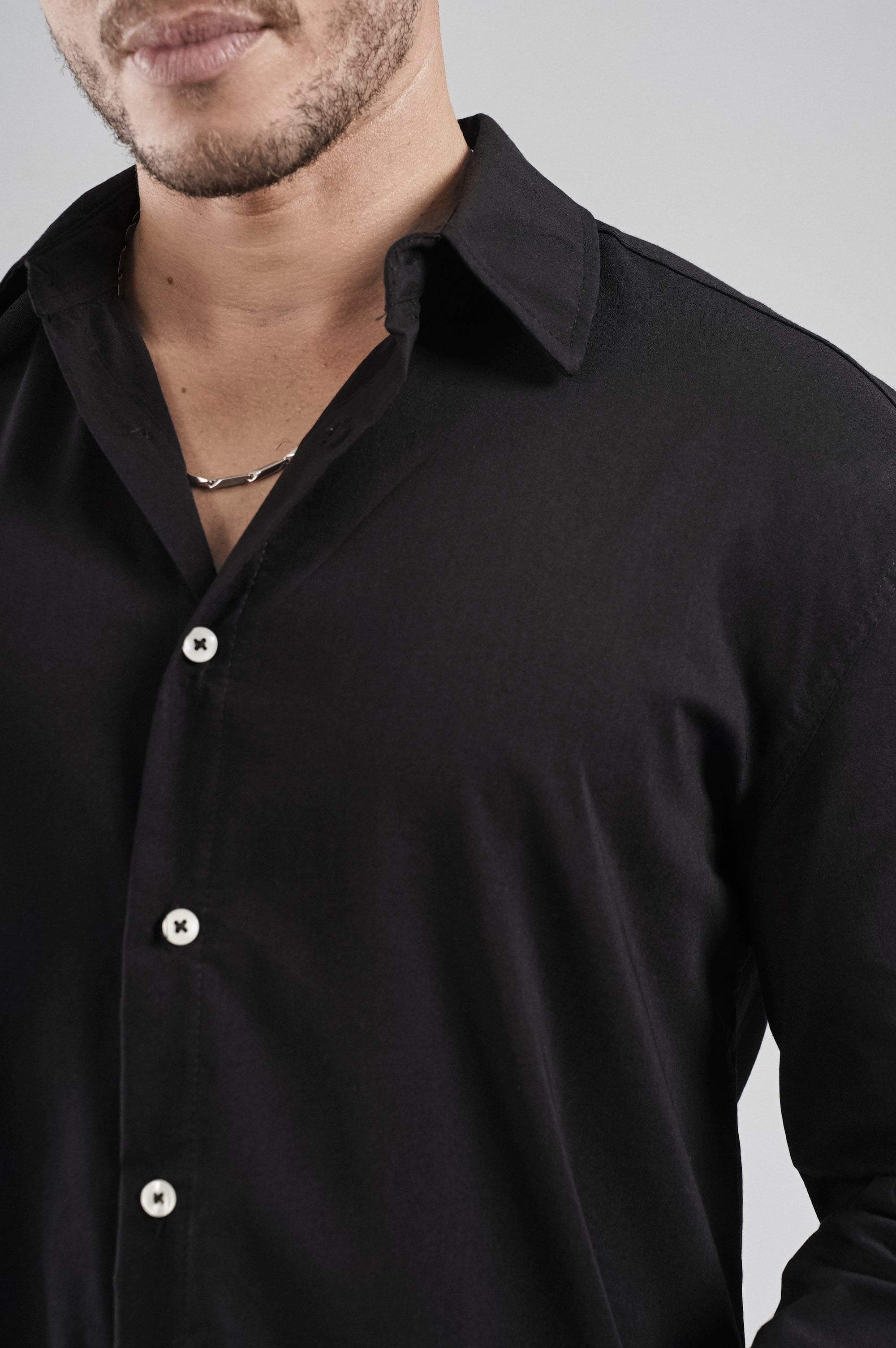 Regular Fit Kalıp Esnek %100 Pamuklu Erkek Düz Gömlek