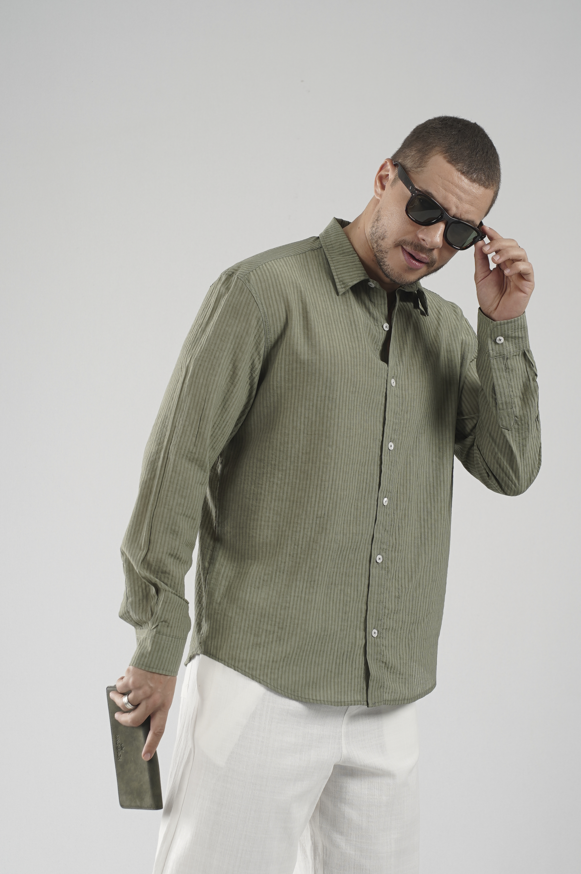 Regular Kalıp Çizgili Erkek Gömlek