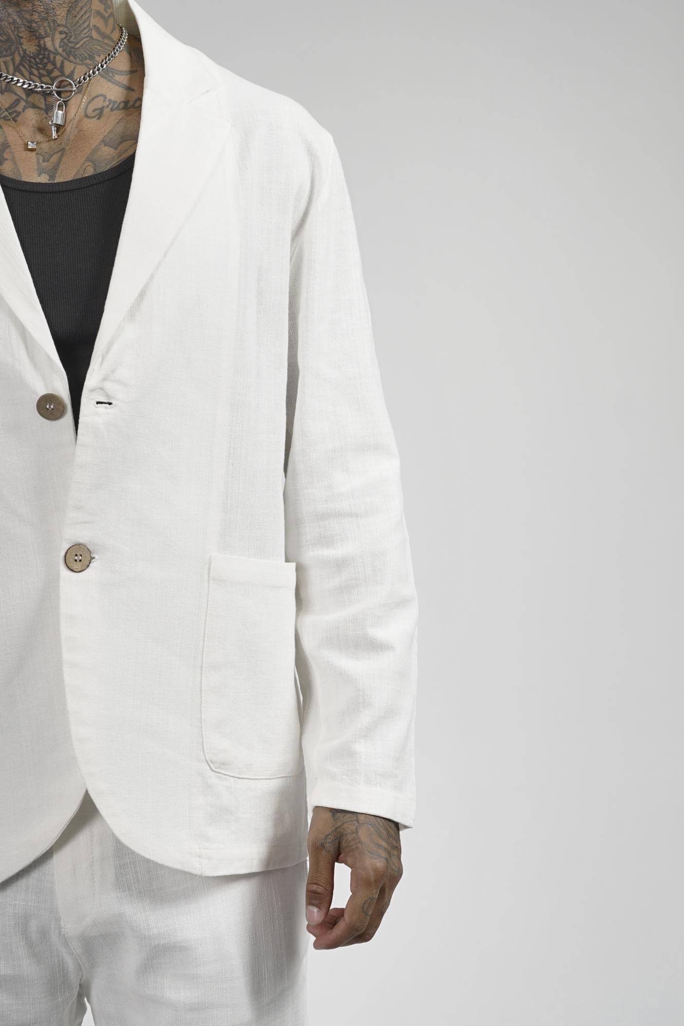Slim Fit Kalıp Erkek Pamuklu Keten Alt Üst Takım