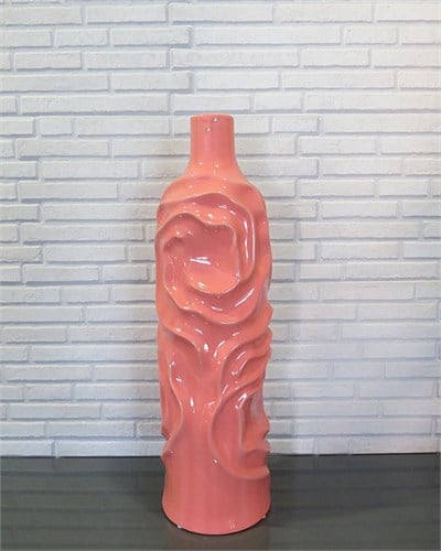 Pembe Seramik Vazo-41 cm