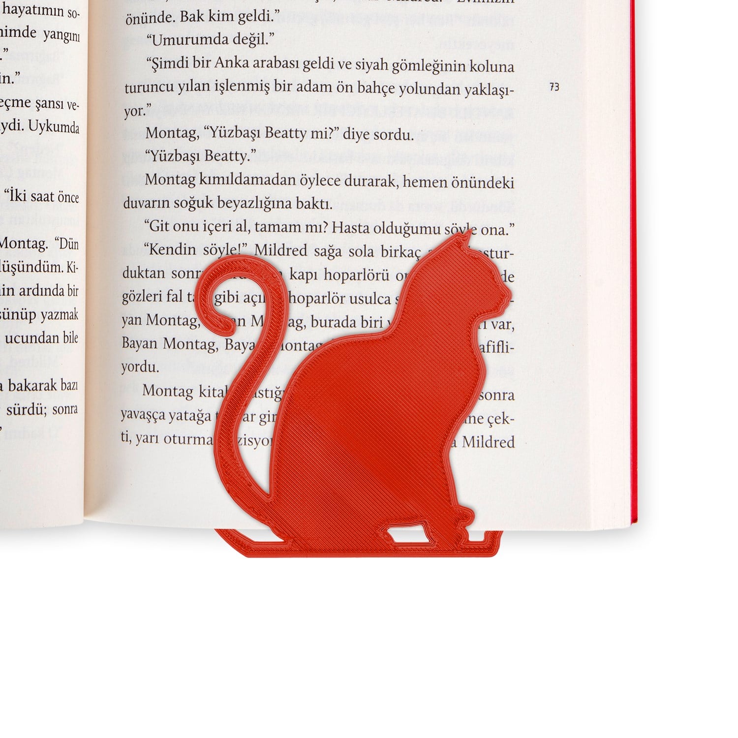 3D KİTAP AYRACI – KEDİCİK TURUNCU