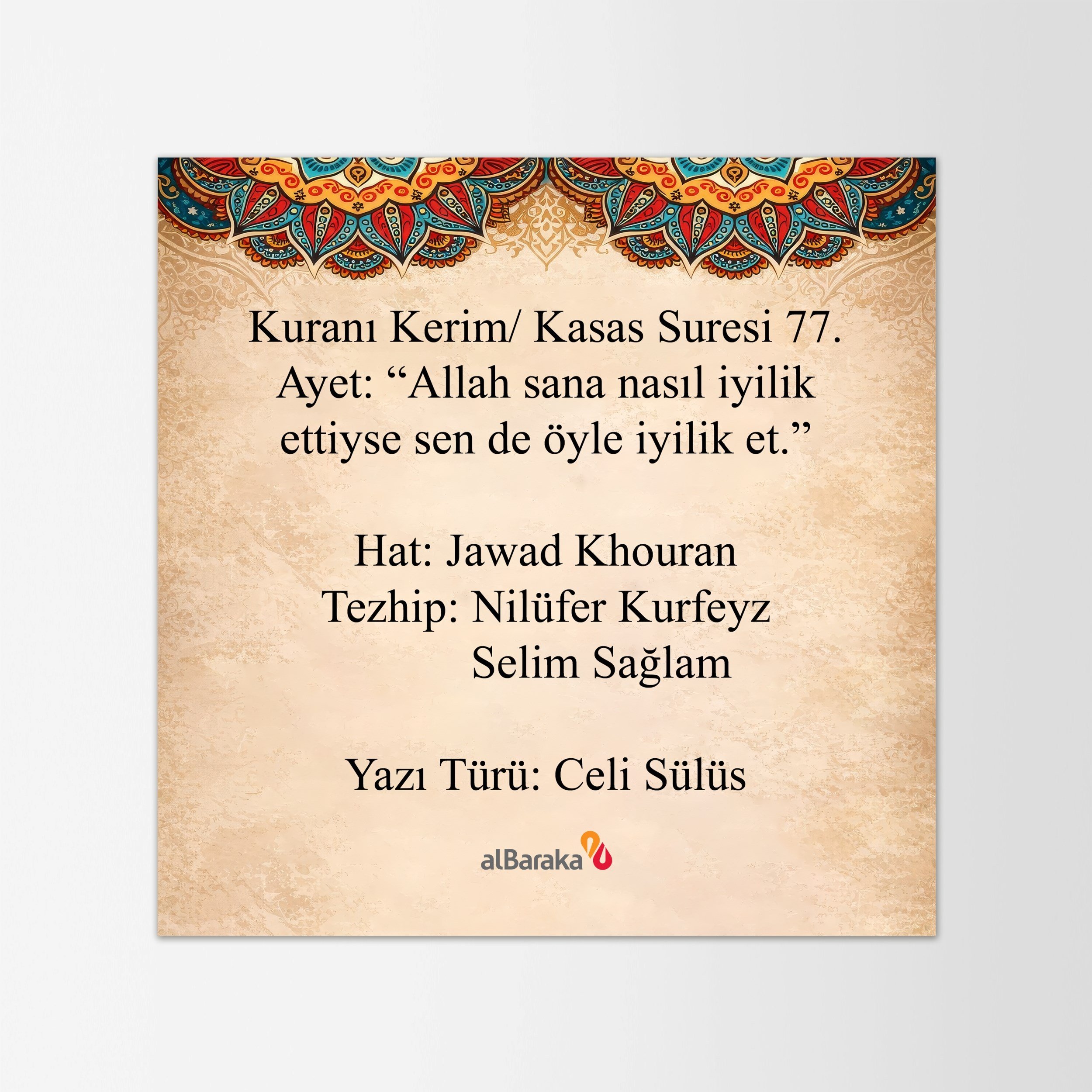 MASAÜSTÜ HAT LEVHASI - KASAS  SURESİ 77.AYET