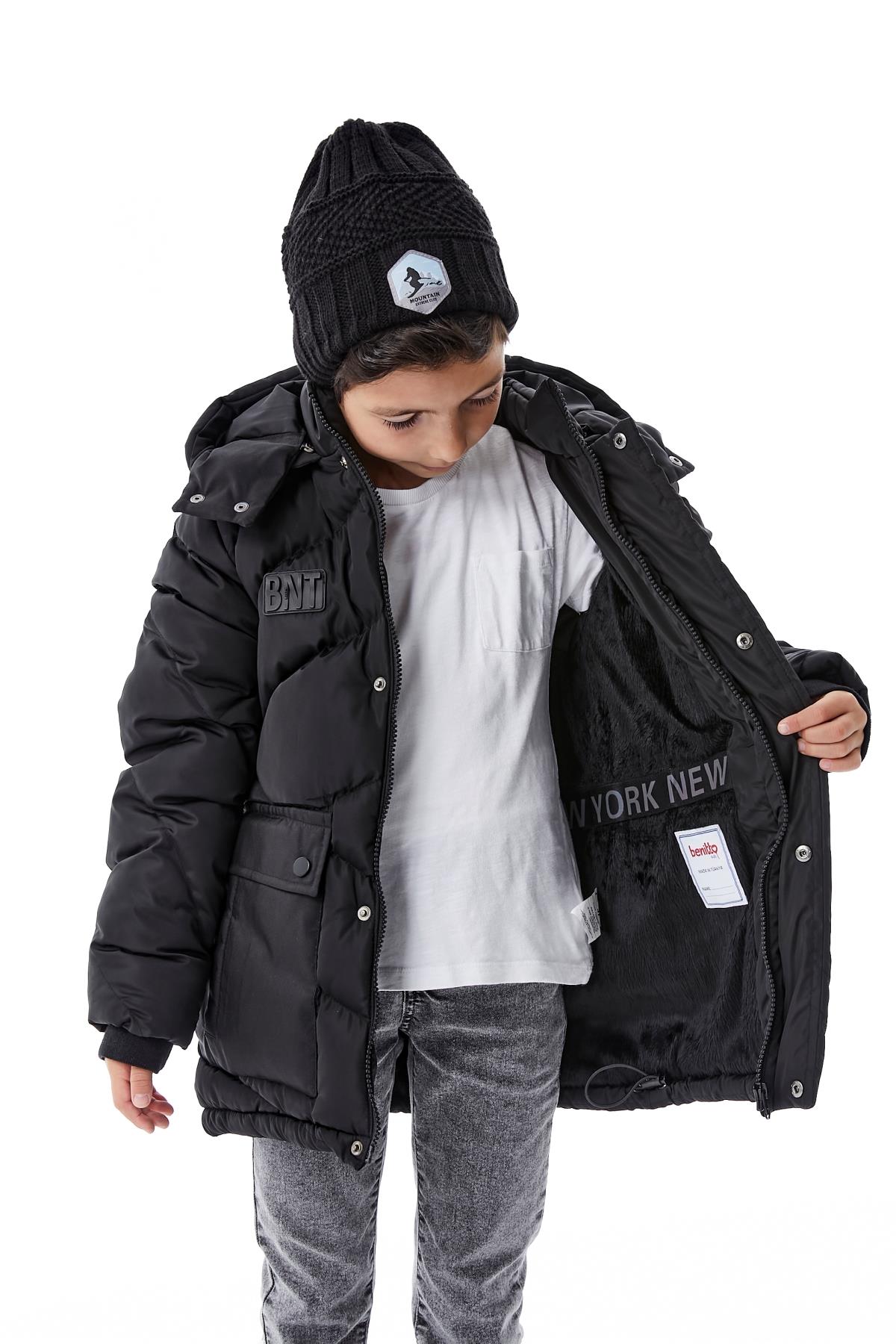 Erkek Çocuk Kapüşonlu Kalın Kışlık Mont 51335