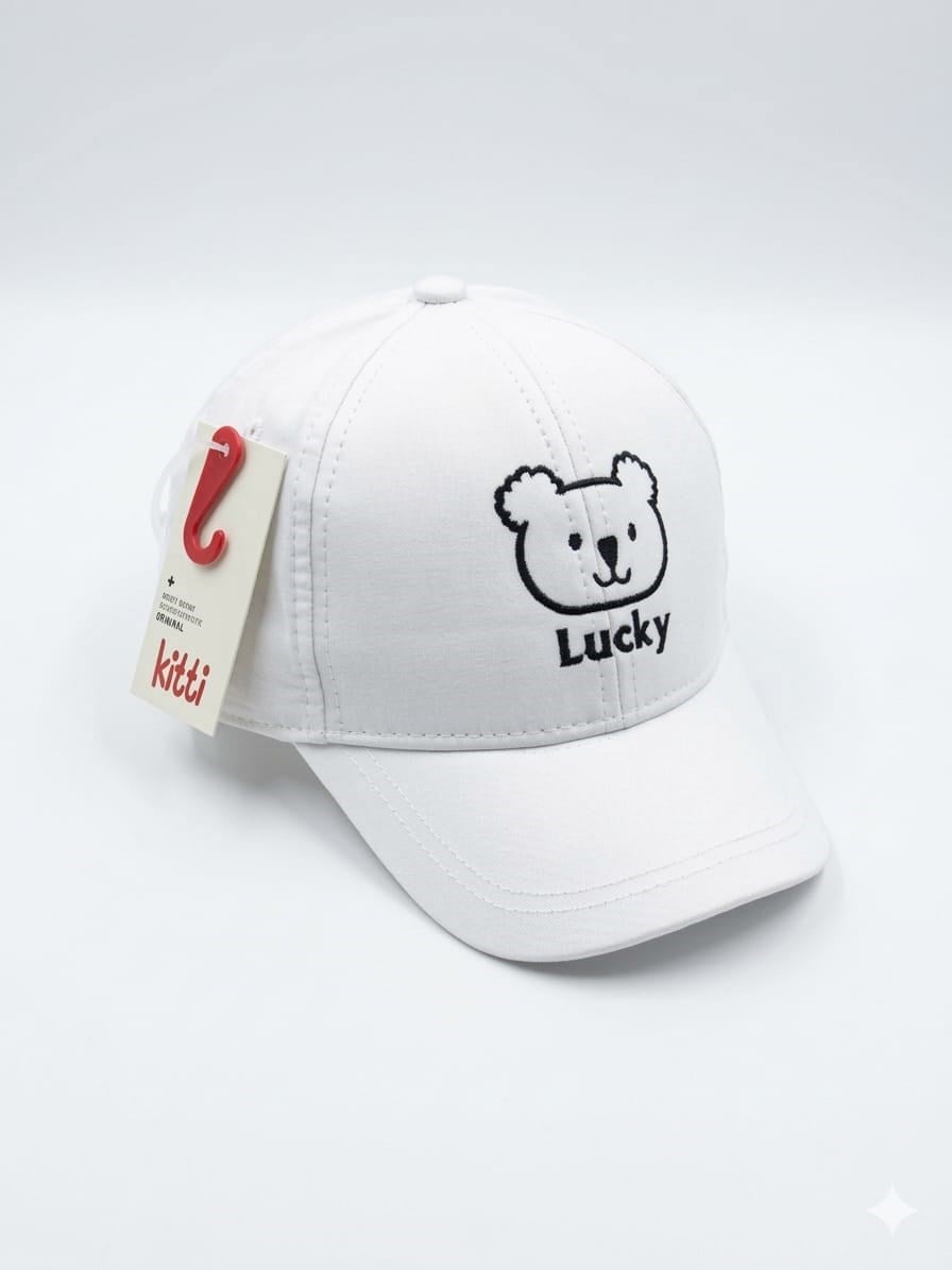Kitti 1-4 Yaş Lucky Nakışlı Erkek Çocuk Kep Şapka