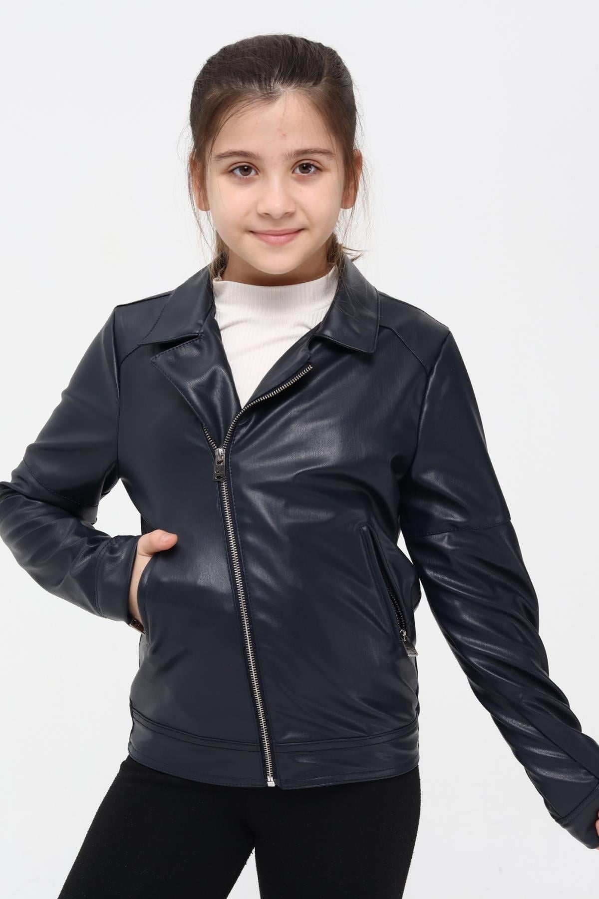 Kız Çocuk Deri Ceket 51262