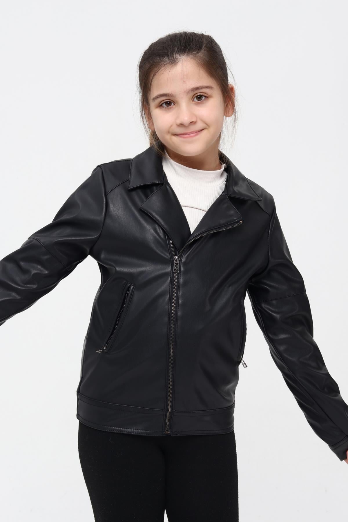 Kız Çocuk Deri Ceket 51262