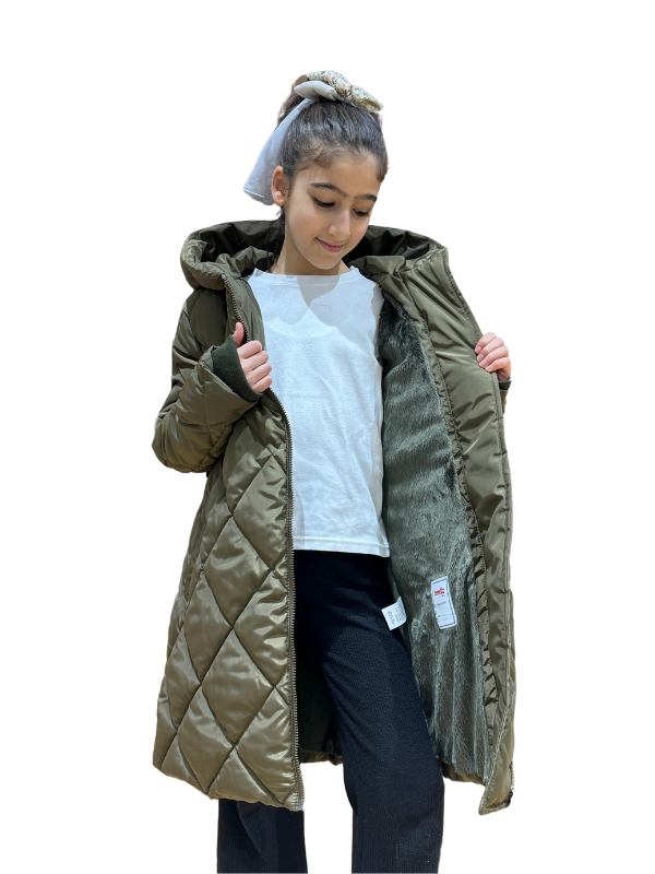 Kız Çocuk Kapüşonlu Kaban 51329