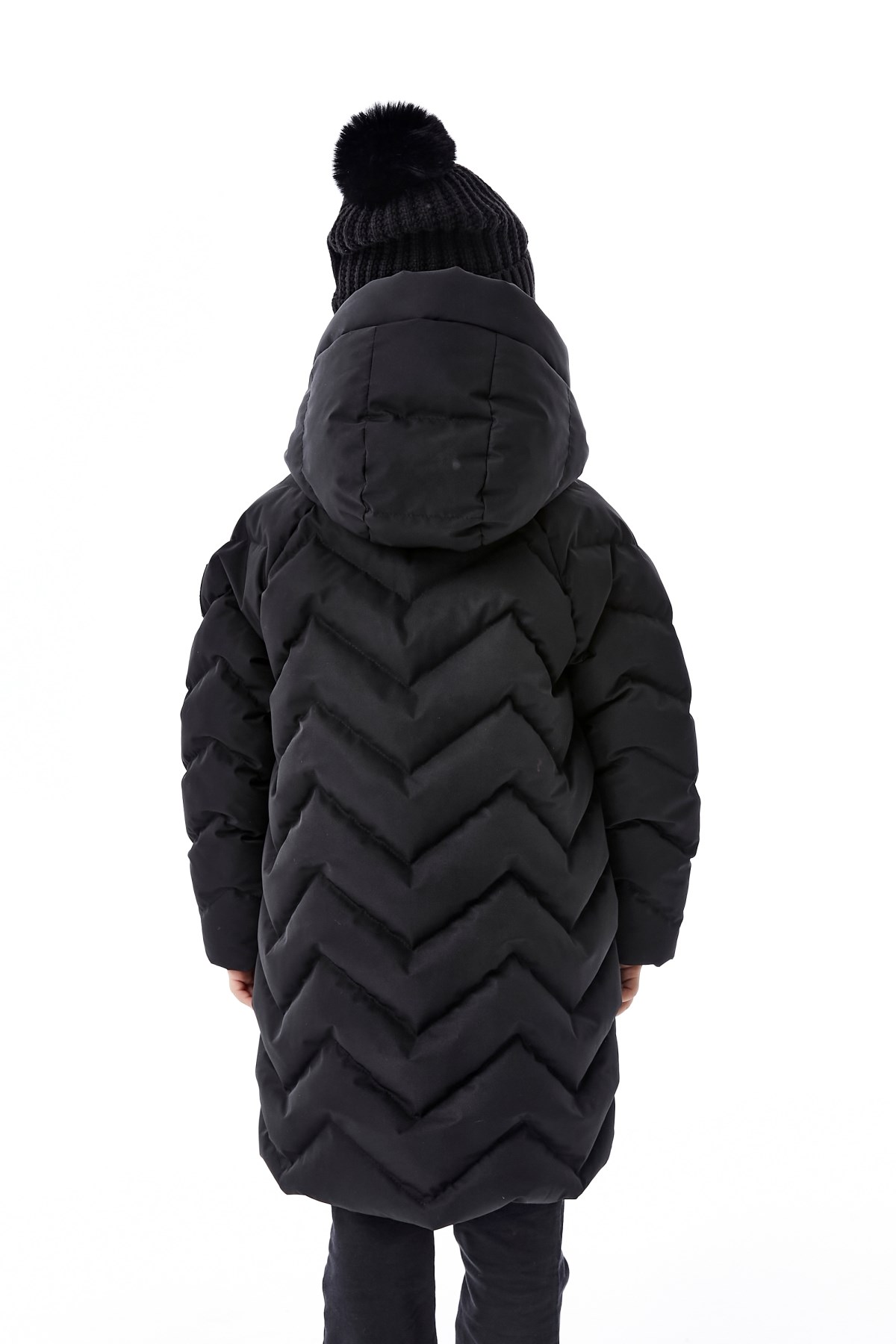 Kız Çocuk Kapüşonlu Kışlık Şişme Mont 51353