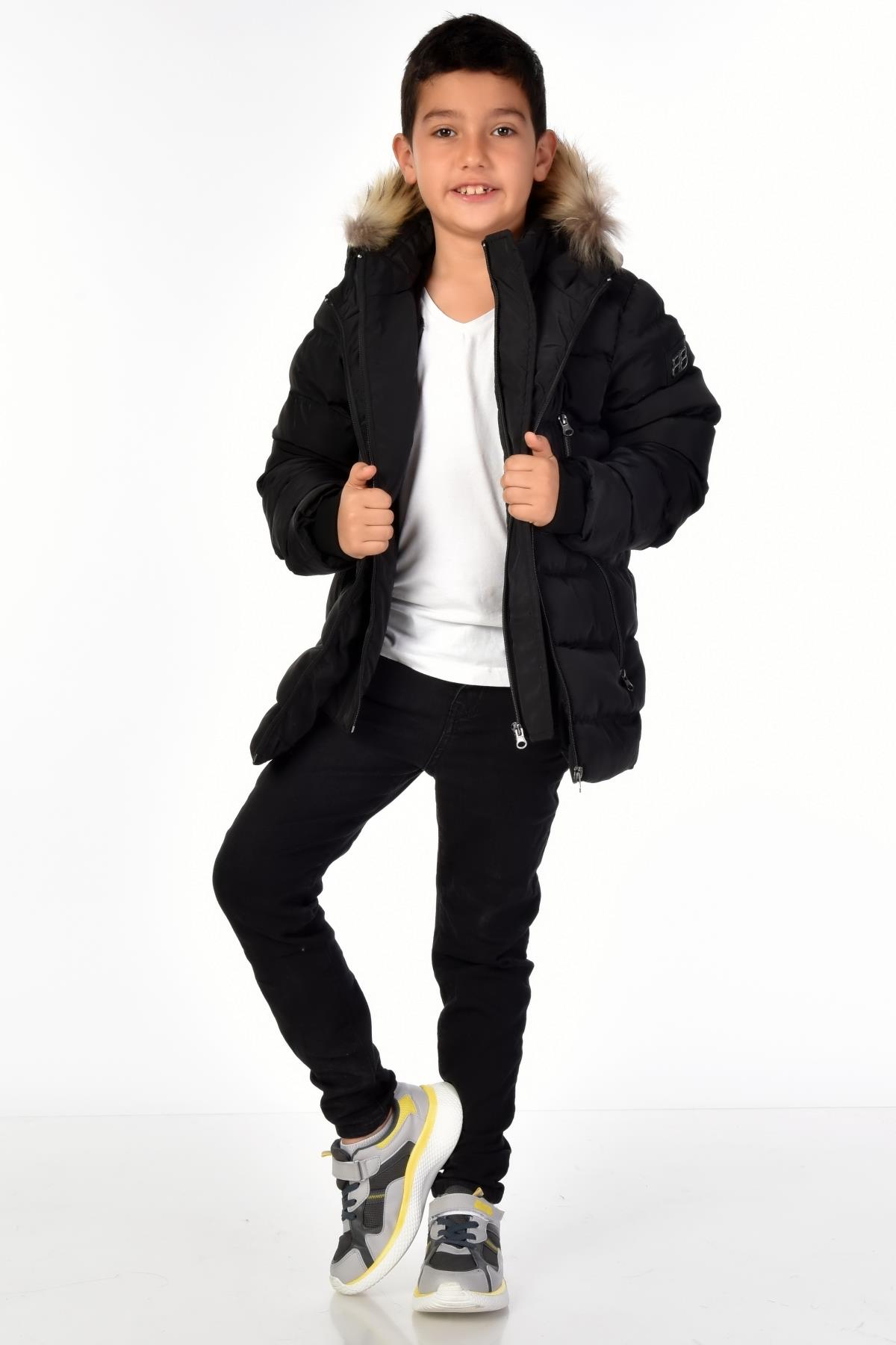 Natürel Kürklü Erkek Çocuk Mont 51248