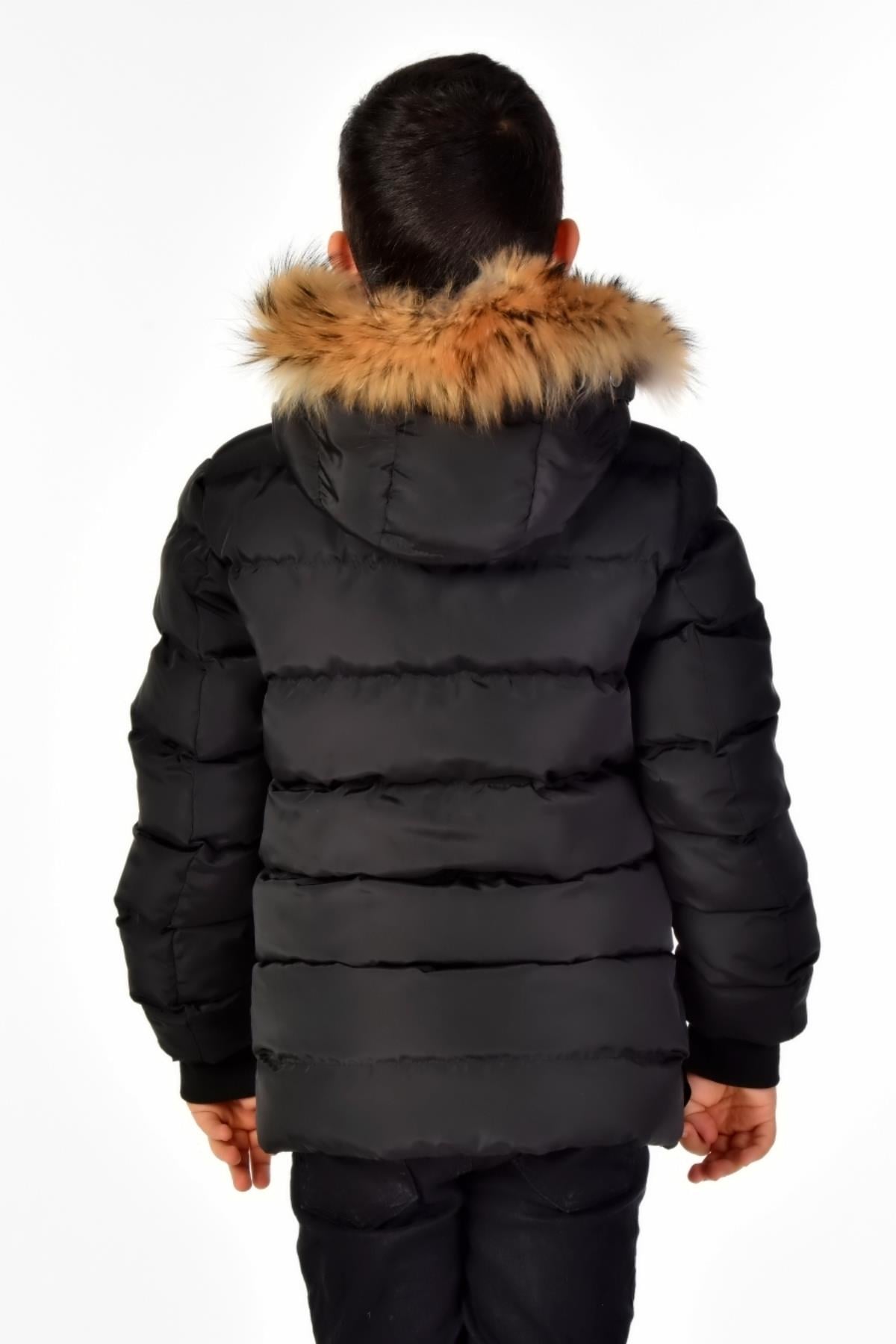 Natürel Kürklü Erkek Çocuk Mont 51248