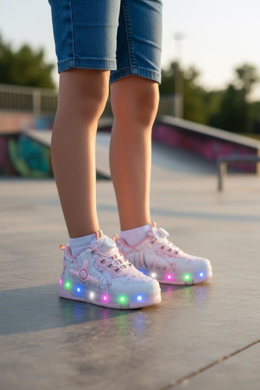 Ndrops Patenli Işıklı Spor Ayakkabısı & Tekerlekli Sneakers BNT225