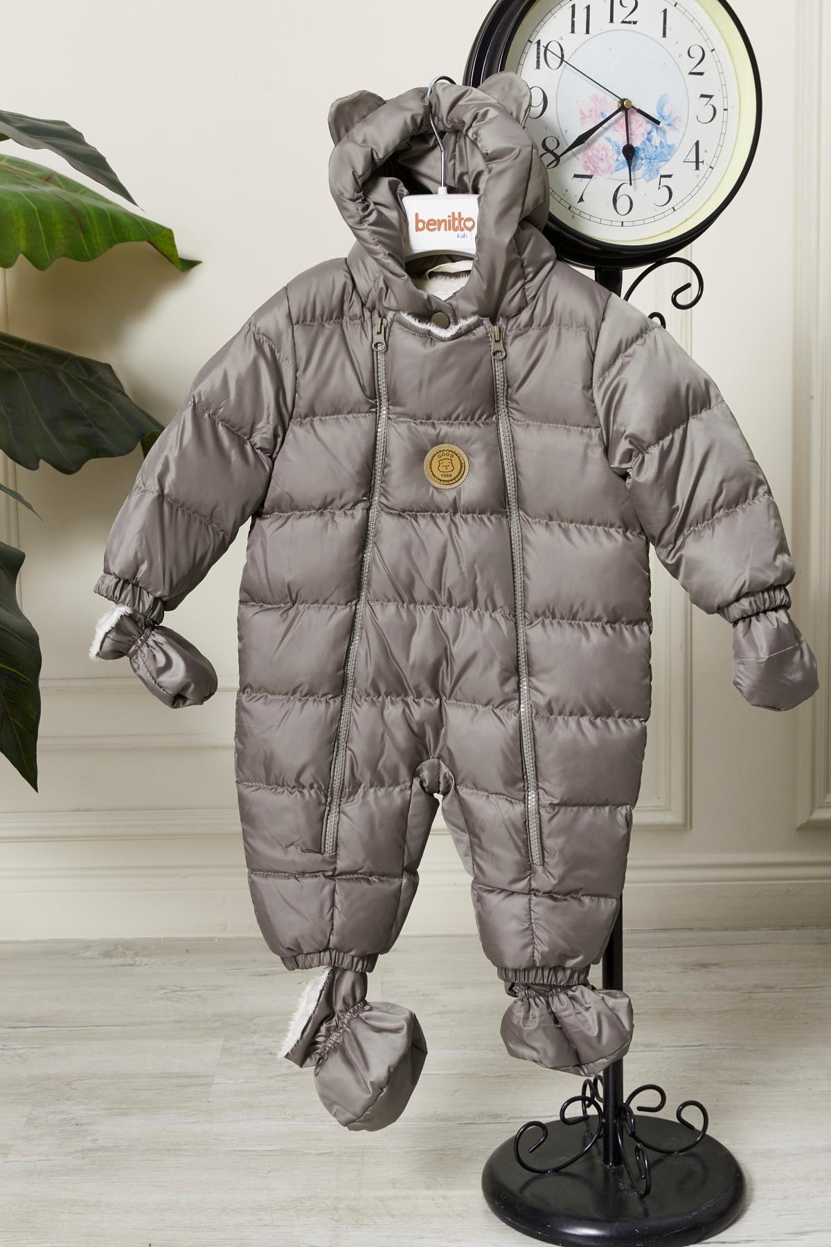 Unisex Kapüşonlu Fermuarlı Bebek Astronot Tulum 51330