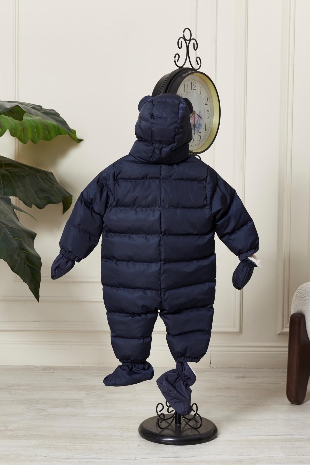 Unisex Kapüşonlu Fermuarlı Bebek Astronot Tulum 51330