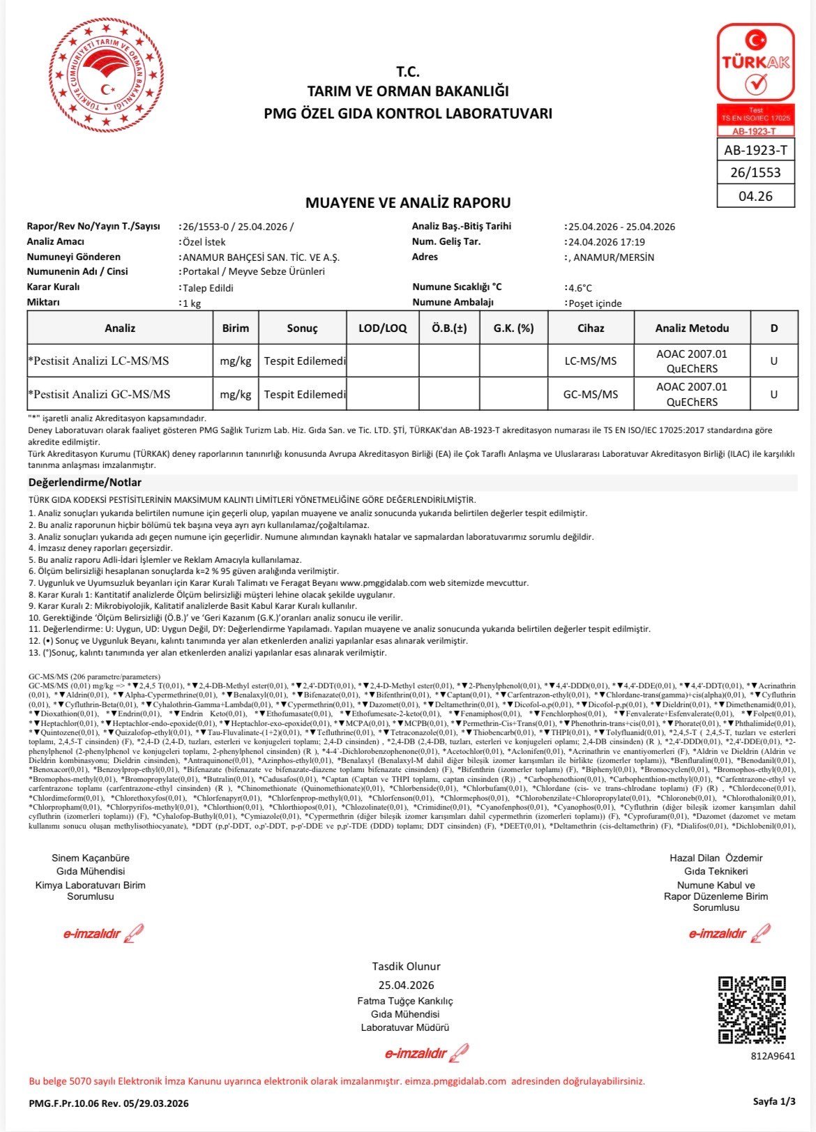 Organik Valencia Portakal (1 Kg)