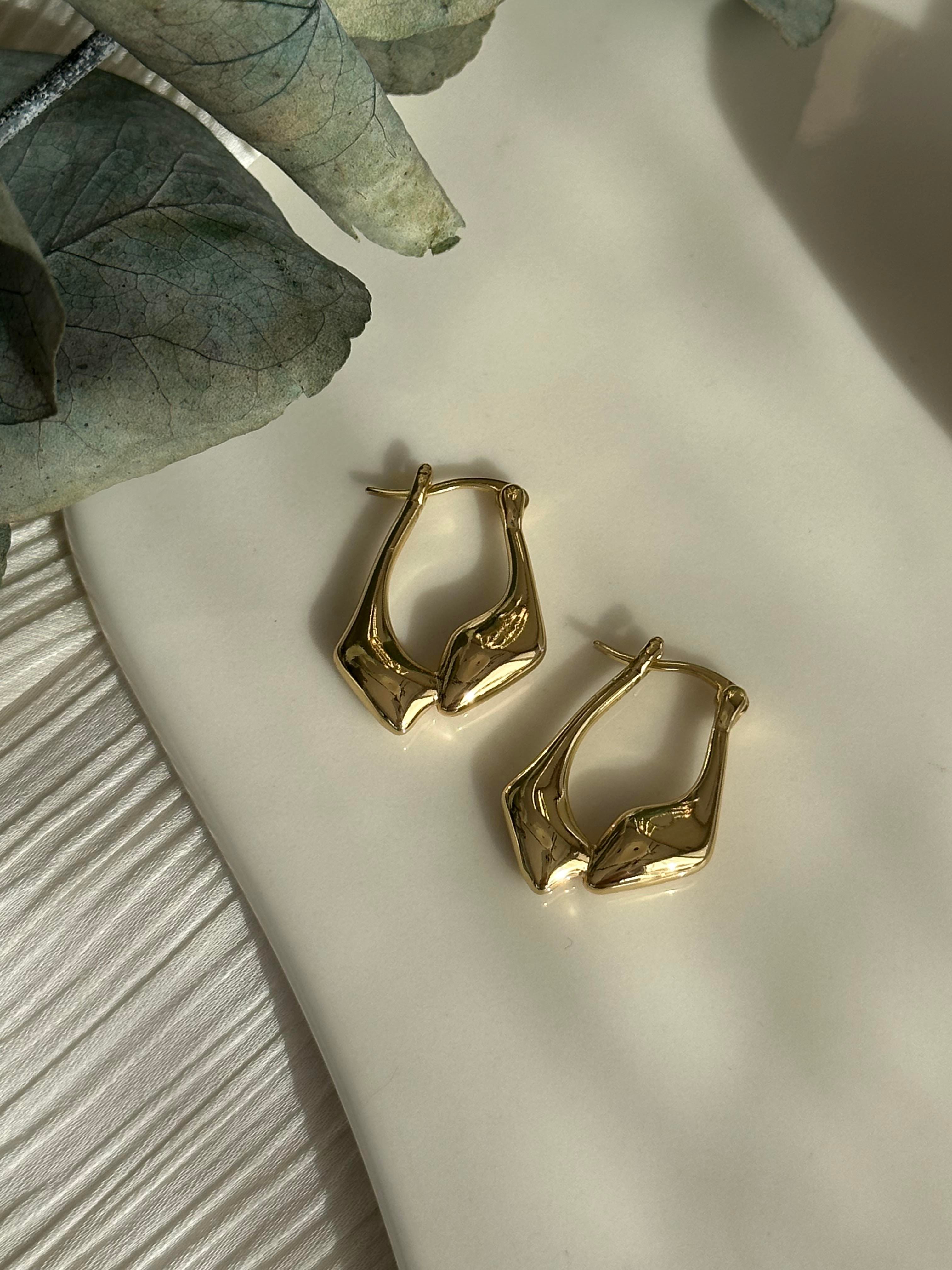 Organik Formlu Küpe