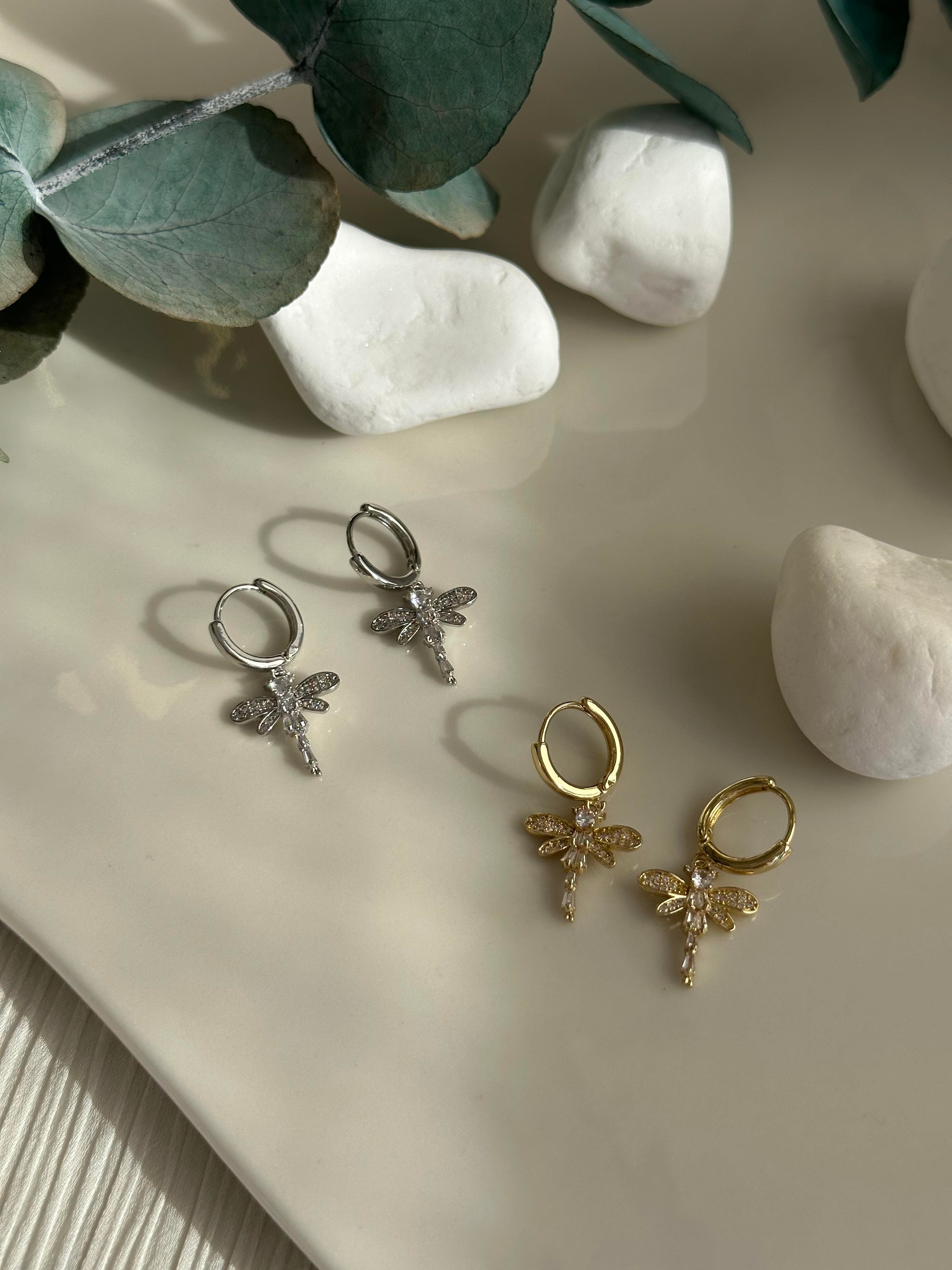 Taşlı Yusufçuk Küpe