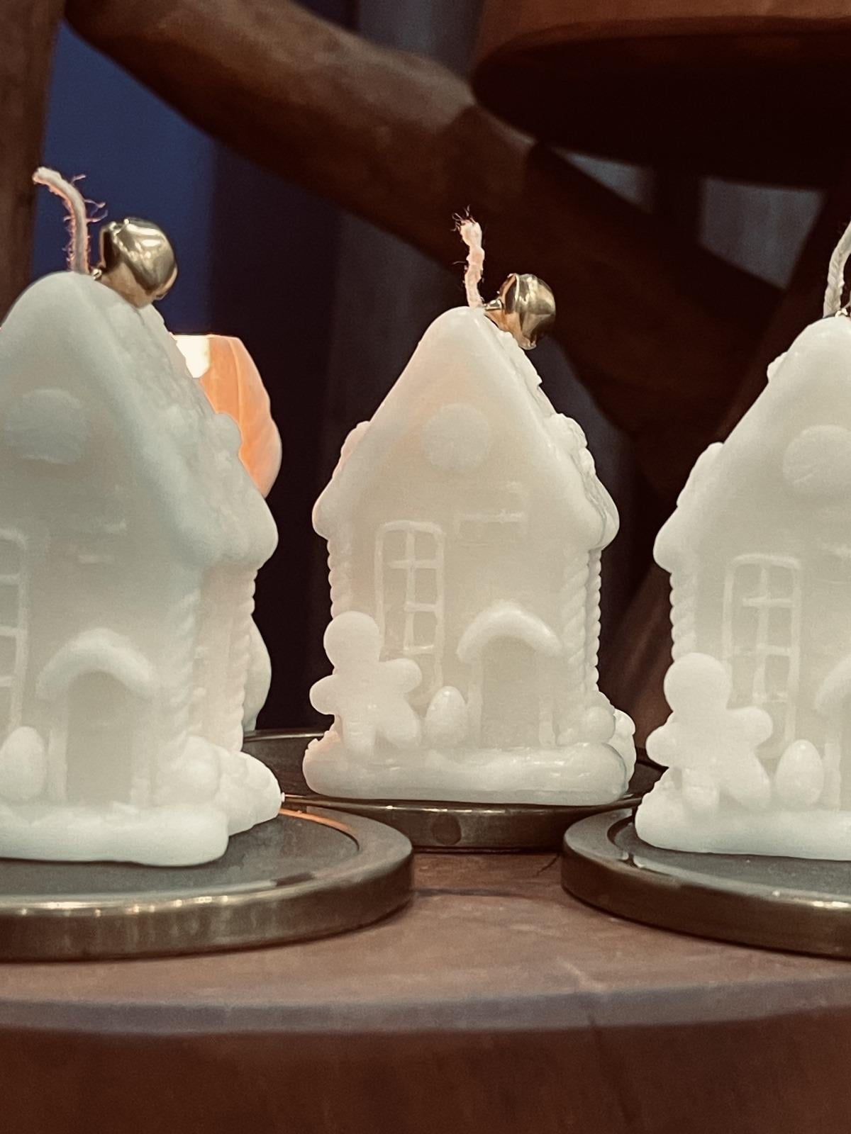 Mumias Candle Mumias Candle Christmas Yılbaşı Temalı 3'Lü Noel Evi No 002 Dekoratif Mum Seti