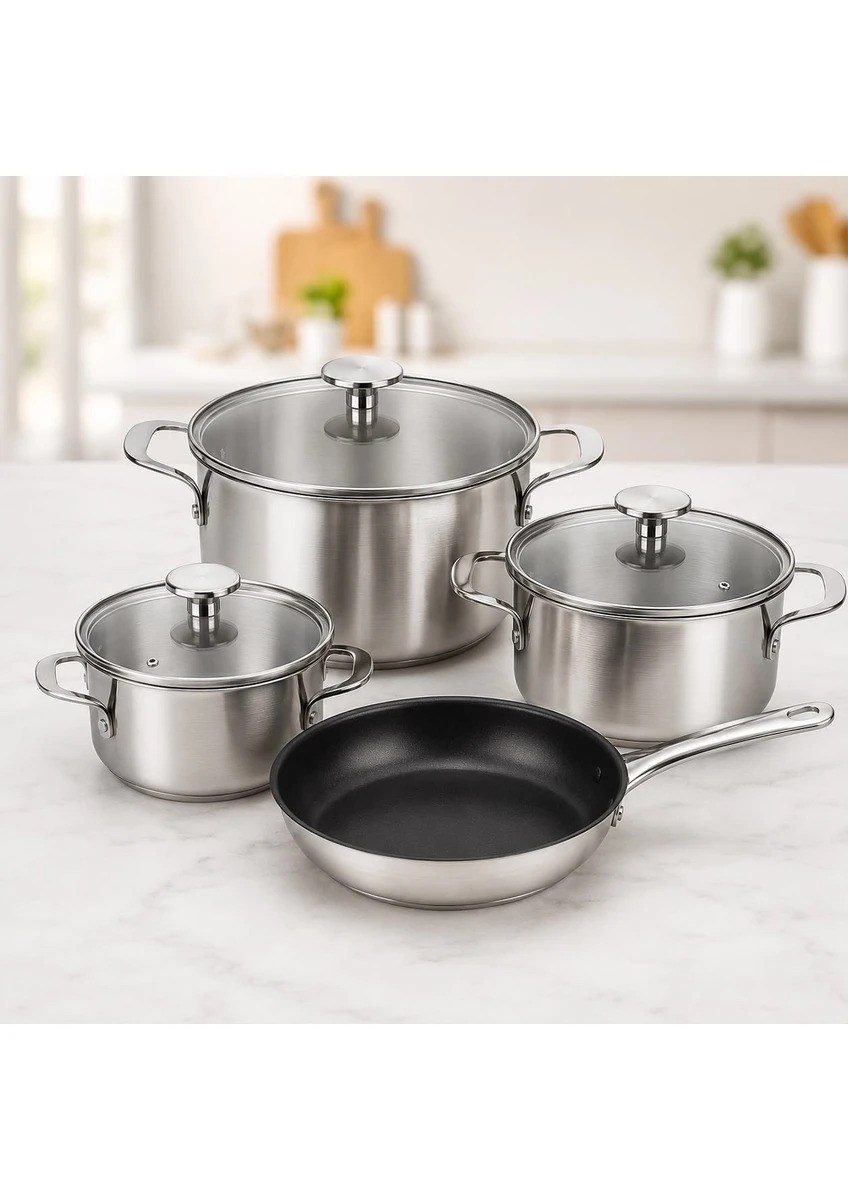 KitchenAid7 Parça Çelik Tencere Seti