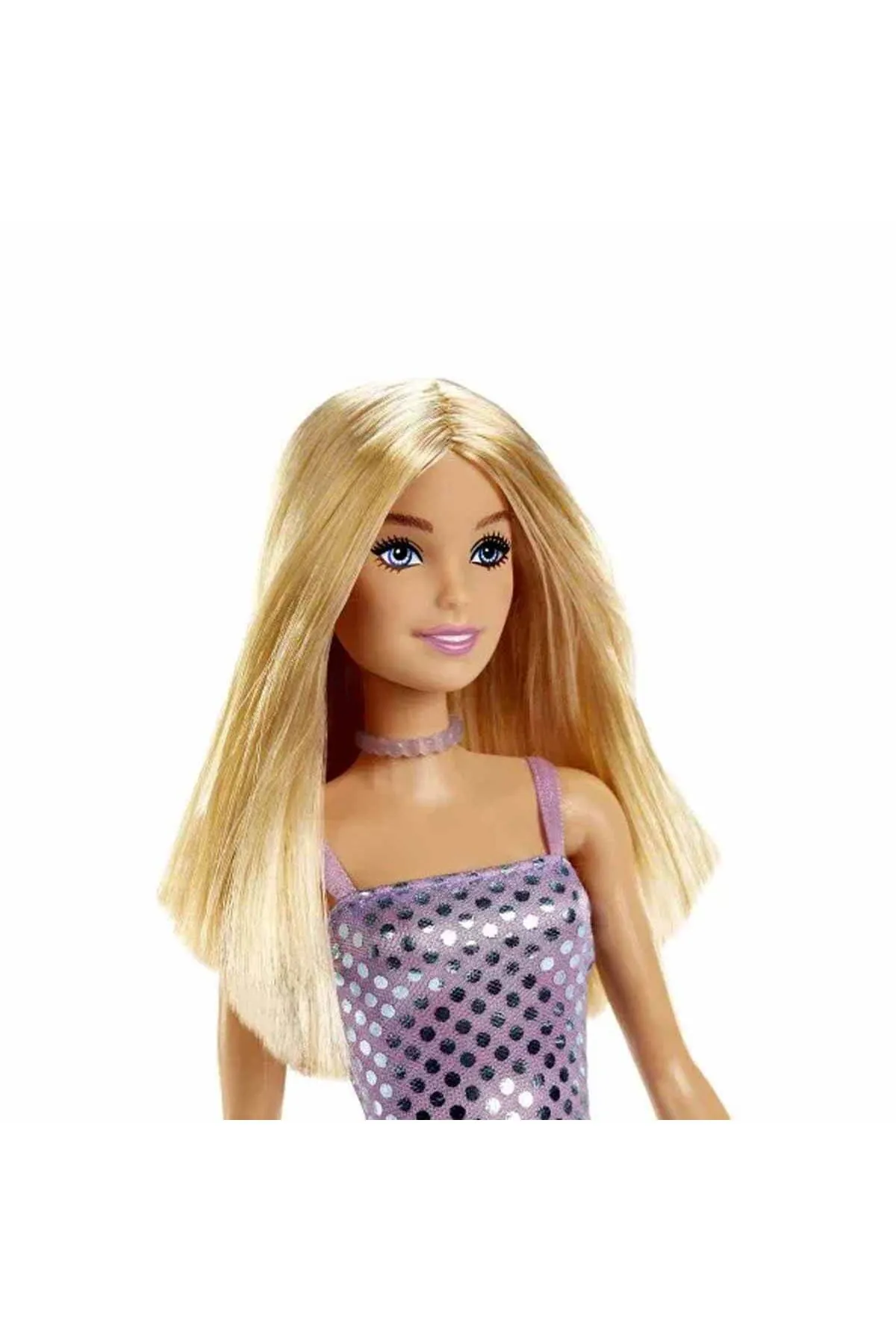 BarbieBarbie Pırıltılı - Mor Pullu Elbise Sarışın
