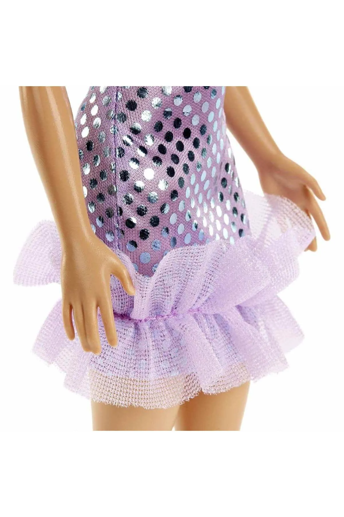 BarbieBarbie Pırıltılı - Mor Pullu Elbise Sarışın