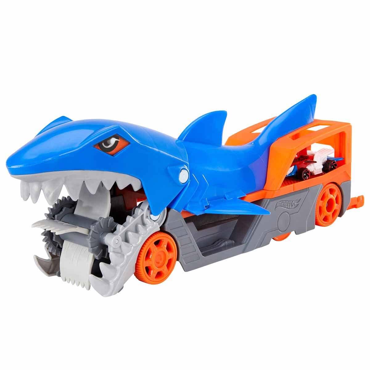 Hot Wheels Köpek Balığı Taşıyıcı Oyun Seti, 1 Adet 1:64 Ölçekli Araba İçerir, 4-8 Yaş Arası Çocuklar