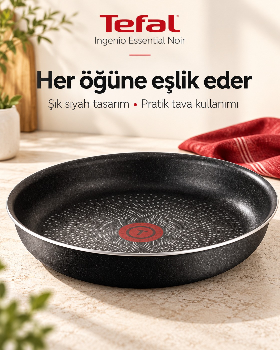 TefalIngenio Essential Noir 4 Parça Çıkarılabilir Saplı Tencere ve Tava Seti – L2006502