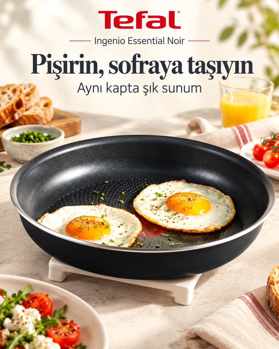 TefalIngenio Essential Noir 4 Parça Çıkarılabilir Saplı Tencere ve Tava Seti – L2006502