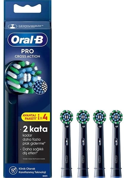Oral-BOral-B Şarjlı Diş Fırçası Yedek Başlığı Cross Action X-Filament 4 Adet