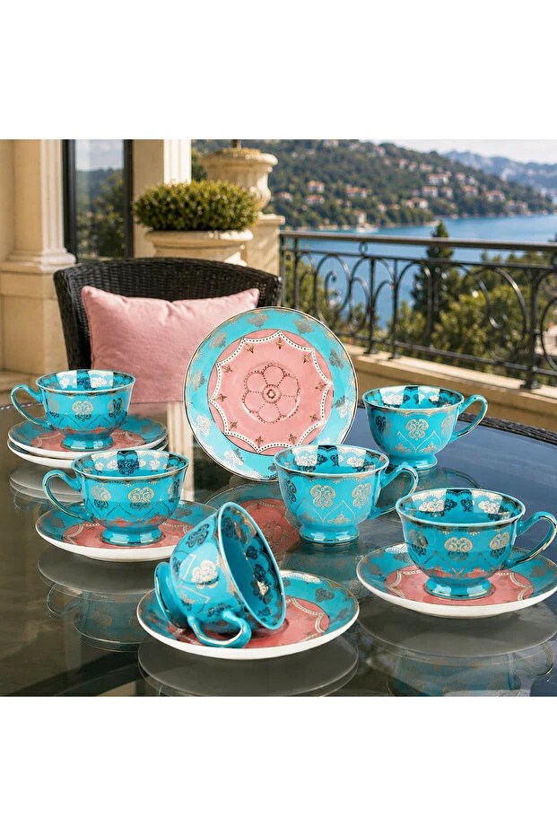 Rose SoleilRosé Soleil 6 Kişilik 12 Parça Türk Kahvesi Fincan Takımı