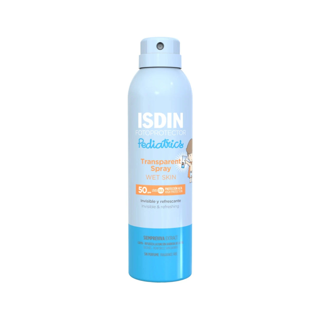 ISDIN Fotoprotector Pediatrics Transparent Spray Wet Skin Spf 50 250 ml