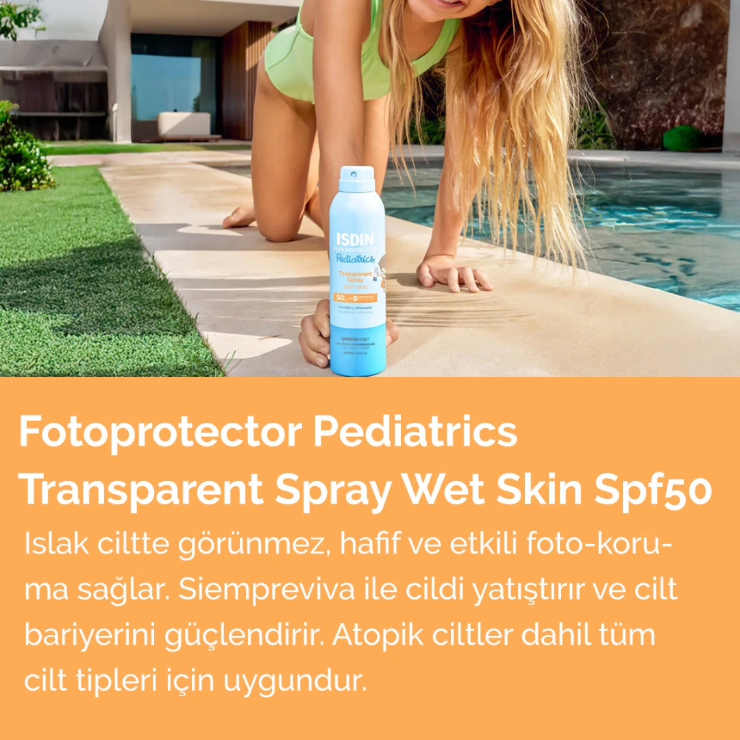 ISDIN Fotoprotector Pediatrics Transparent Spray Wet Skin Spf 50 250 ml