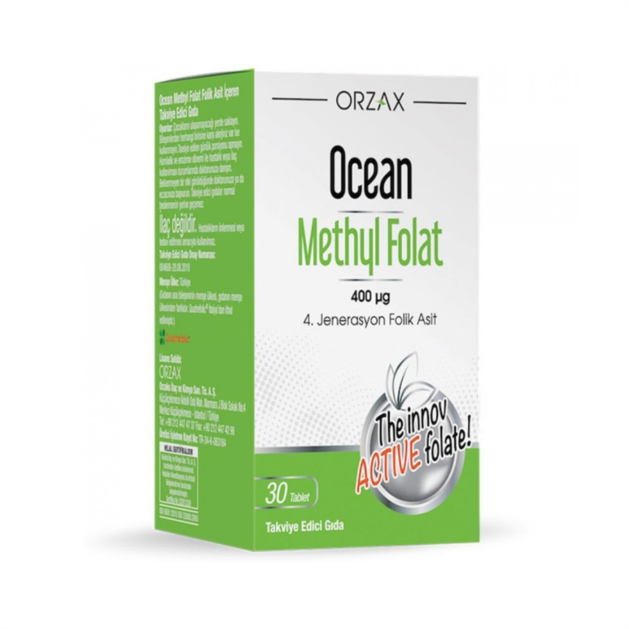 Ocean Methyl Folat 400 µg 30 Tablets