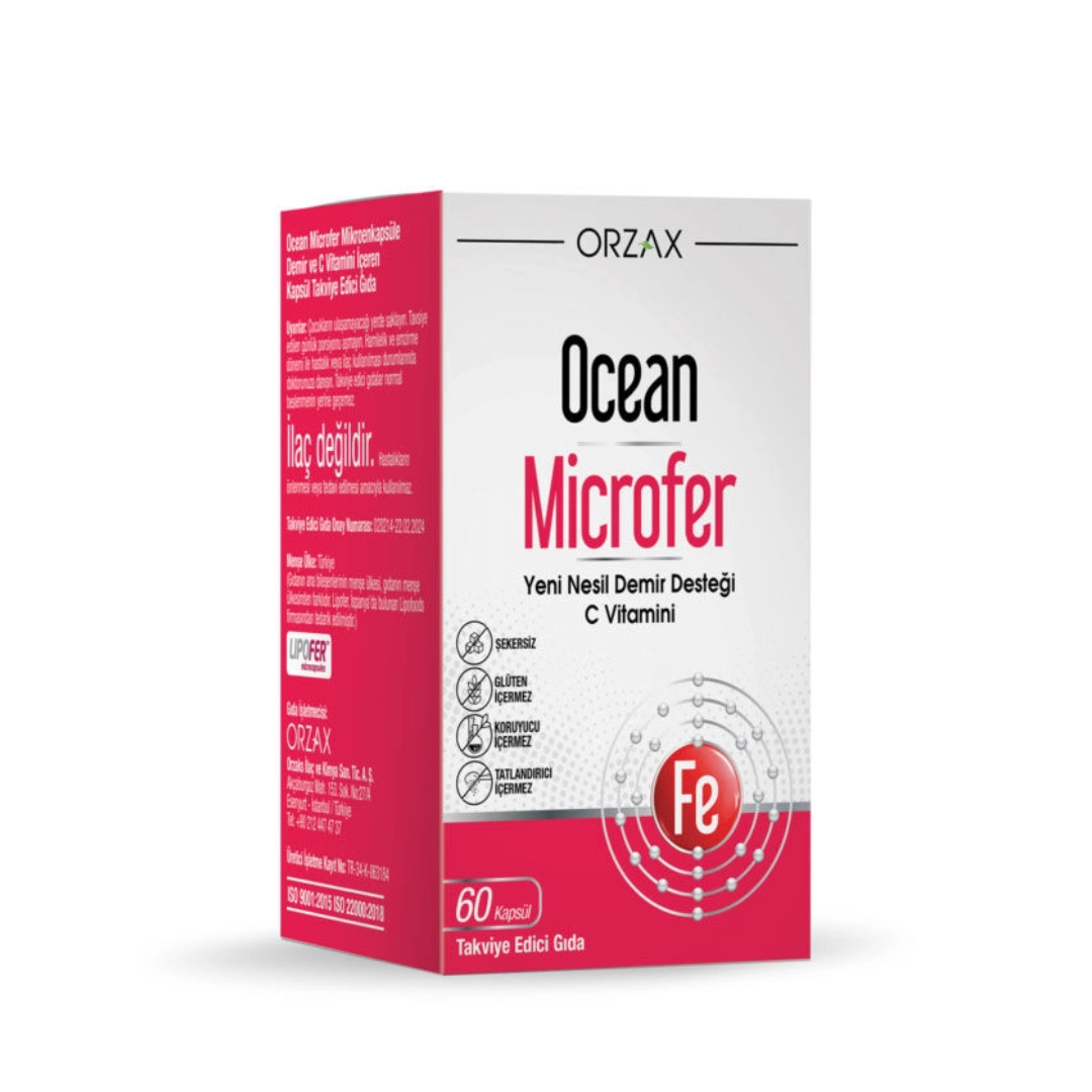 Ocean Microfer Demir ve C Vitamini 60 Kapsül