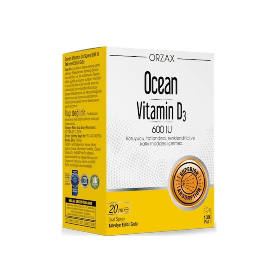 Ocean Vitamin D3 600IU 20 ml Oral Spray