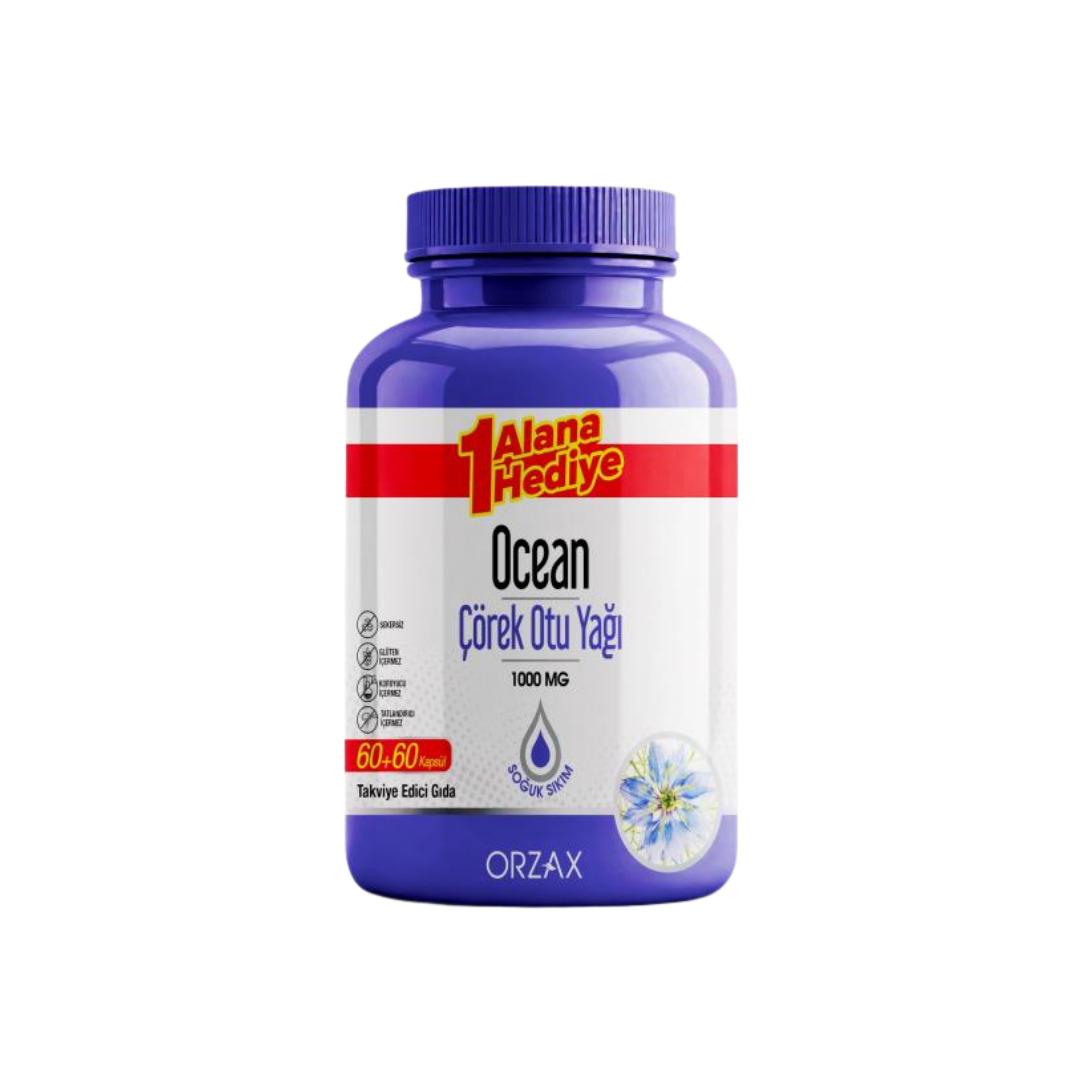 Orzax Ocean Çörek Otu Yağı 120 Kapsül