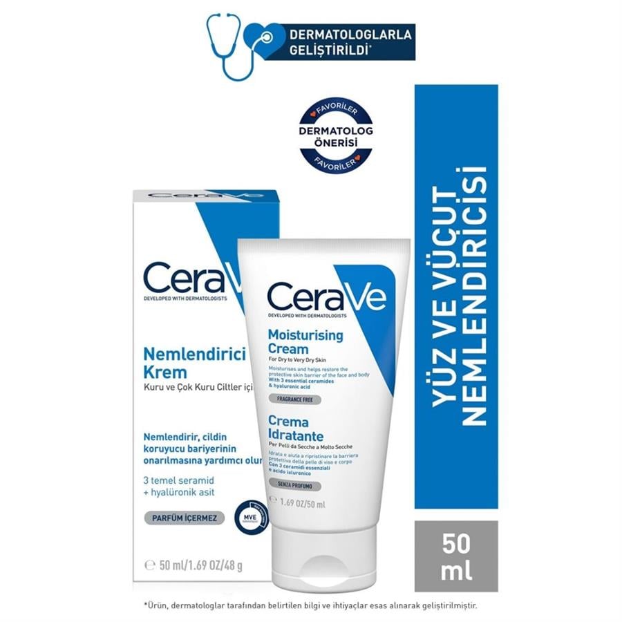 Seramid ve Hyalüronik Asit İçerikli Ne mlendirici Krem 50 ml