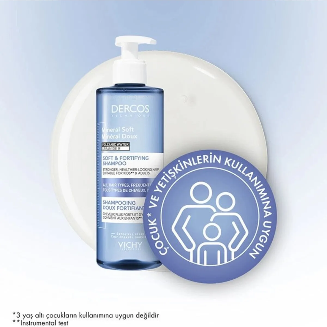 Vichy Dercos Mineral Soft Güçlendirici Minarelle Zenginleştirilmiş Şampuan 400 ml