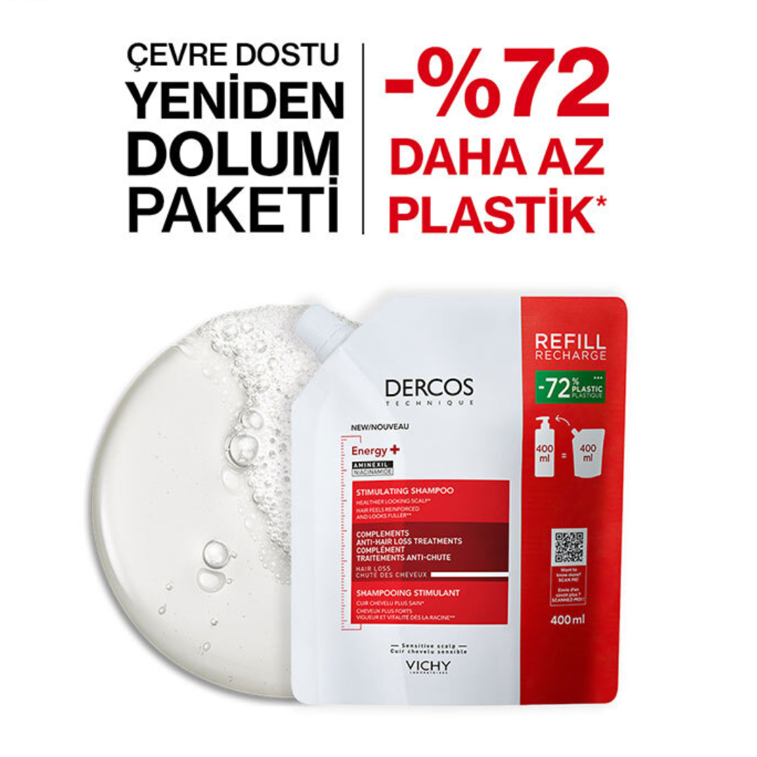 Vichy Dercos Yedek Energising Saç Dökülmesine Karşı Şampuan 400 ml
