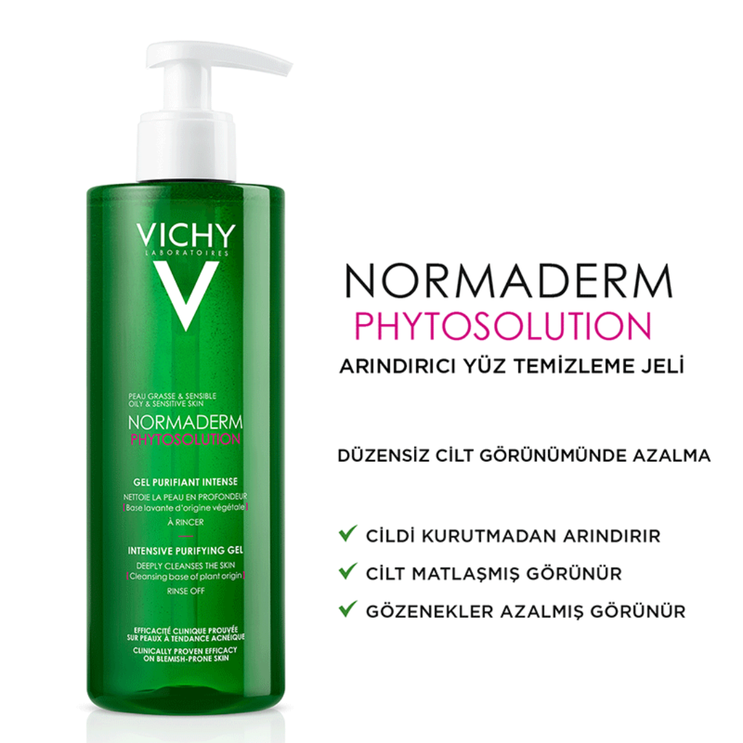 Vichy Normaderm Phytosolution Arındırıcı Yüz Temizleme Jeli 400 ml