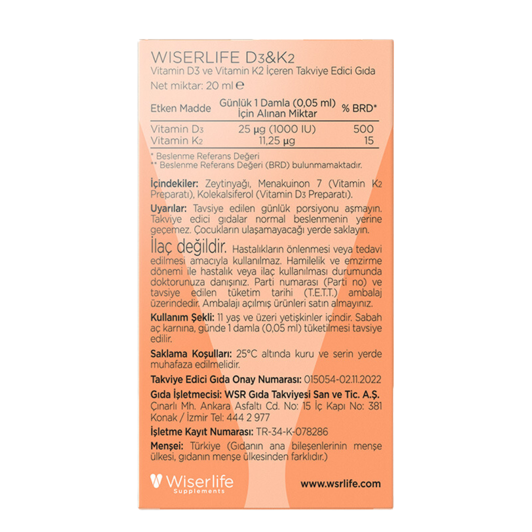Wiserlife D3&K2 Damla 20ml