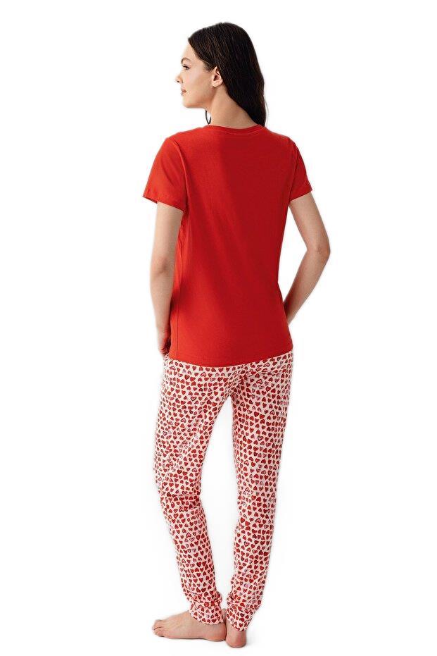 Arnetta Kadın Kırmızı Pijama Takımı 3581 