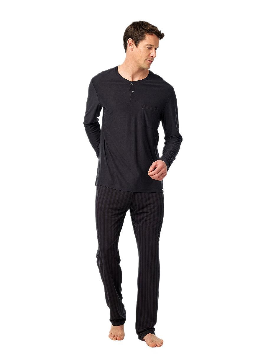 Blackspade Erkek Antrasit Uzun Kol Pijama Takımı 40958 