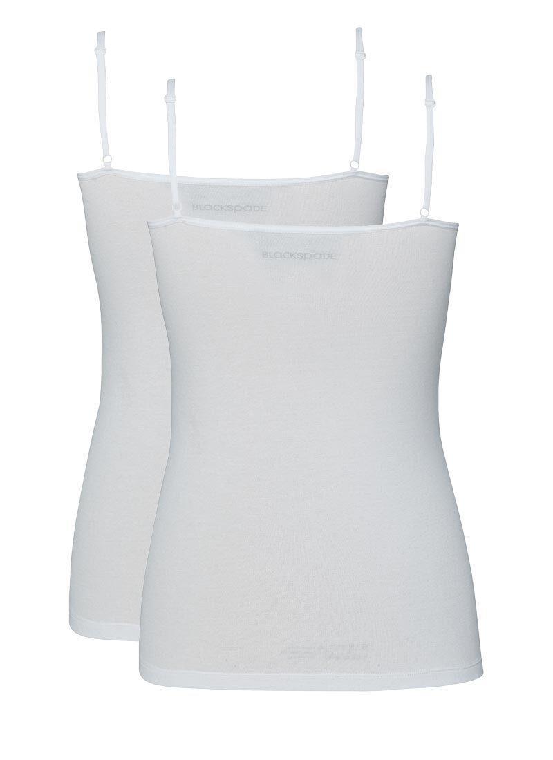Blackspade Kadın Beyaz İnce Askılı Atlet 2'li Paket 1592