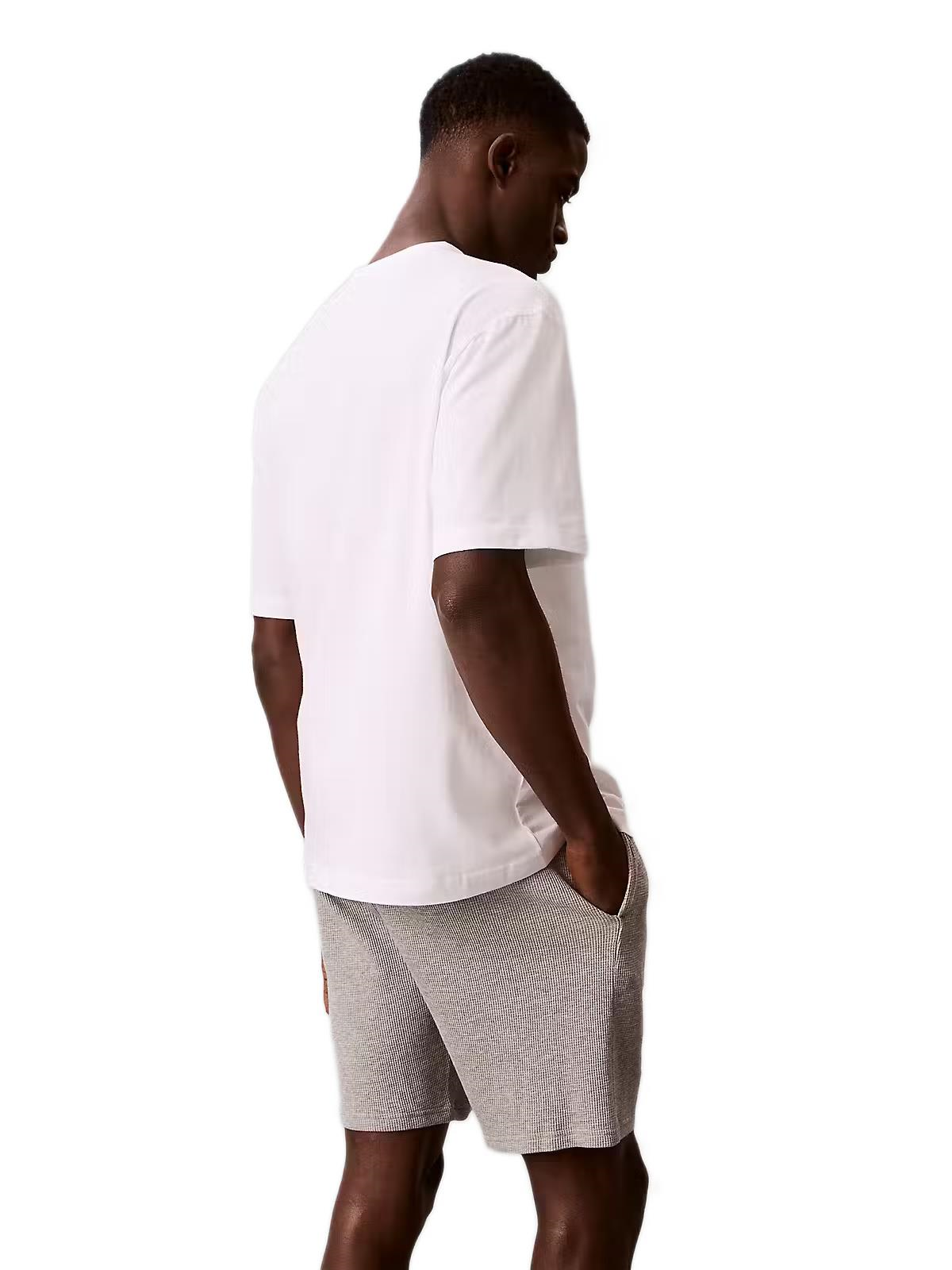 Calvin Klein Erkek Monogram Kısa Kollu Bisiklet Yaka Pijama Üstü LV00NM2972 