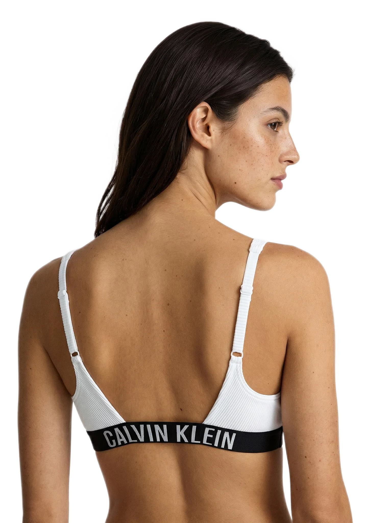 Calvin Klein Kadın Beyaz Yuvarlak Yakalı Bralet Bikini Üstü LV00Q61211 