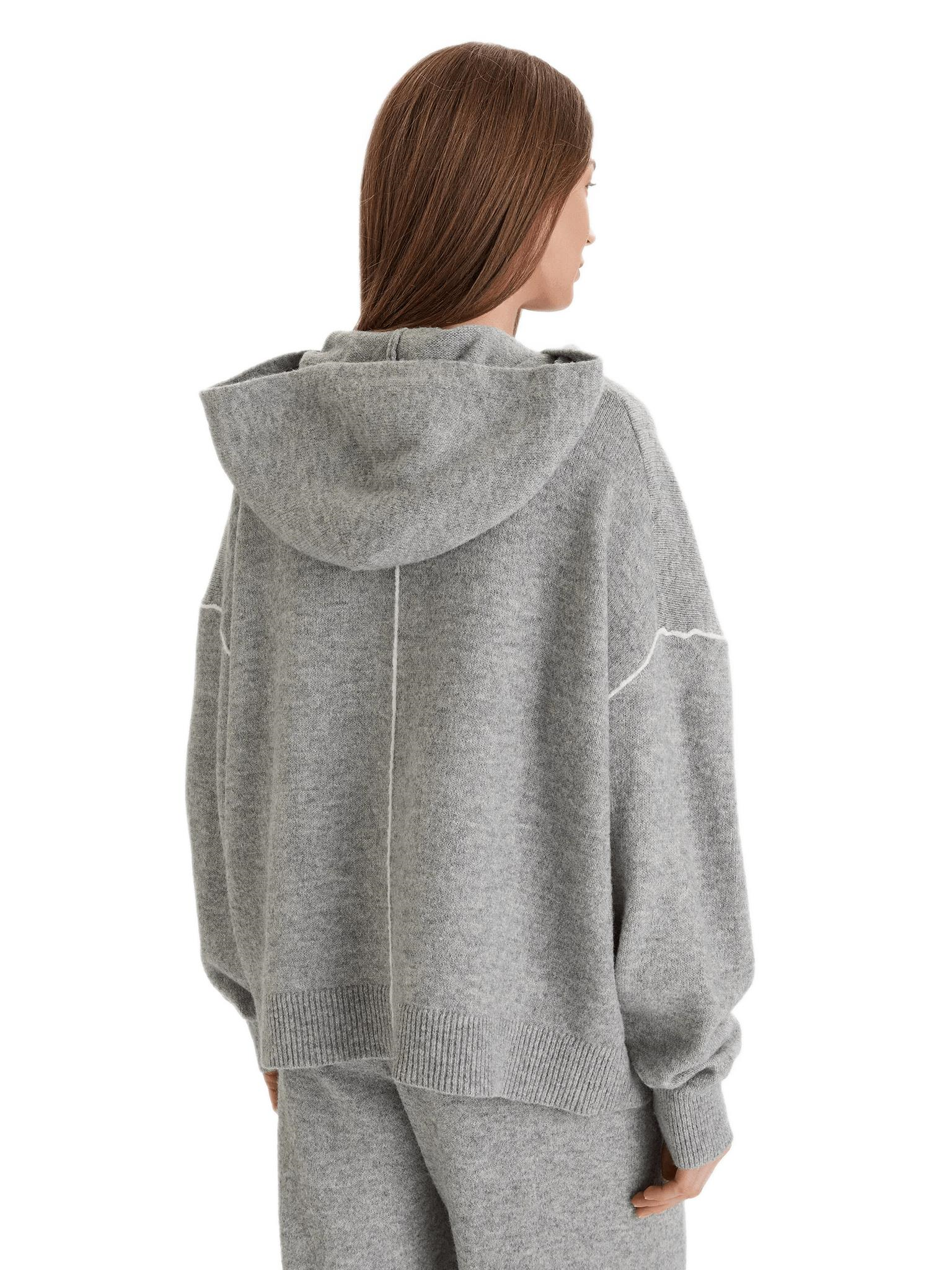 Calvin Klein Kadın Gri Kapüşonlu Sweatshirt LV00QS7568