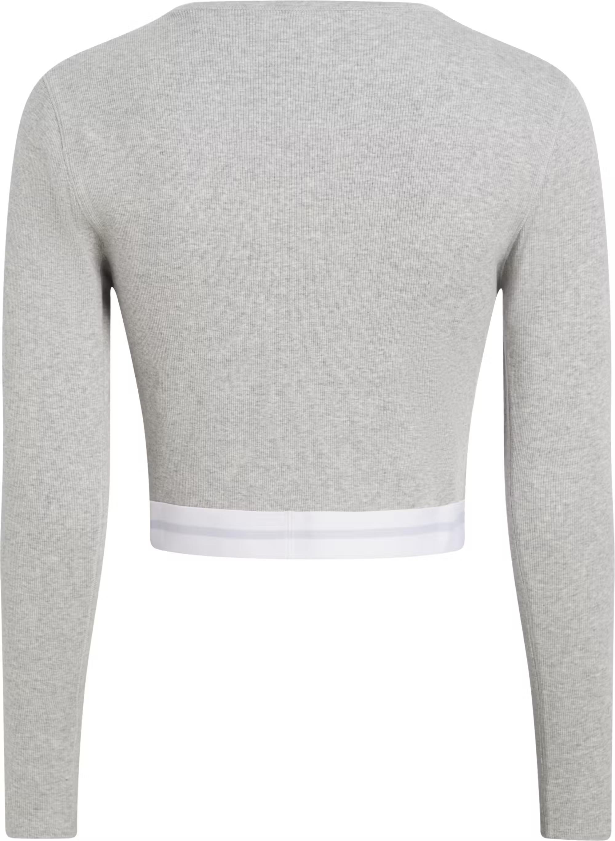 Calvin Klein Kadın Gri Logolu Crop Crew 000QS7217E